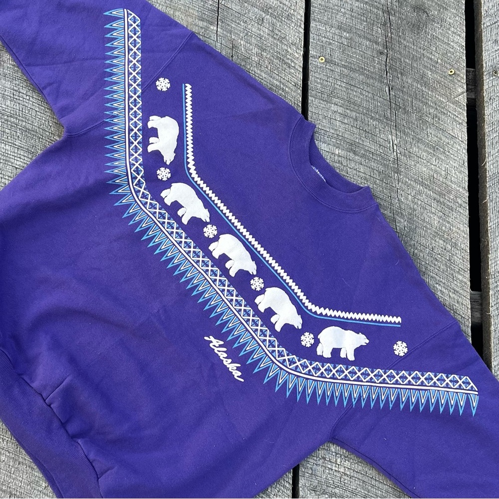 Y2K Alaska Puff Print Crewneck Sweatshirt - Picture 4 of 5